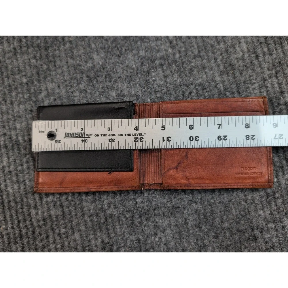 Buxton Genuine Top Grain Leather Bifold Wallet Brown